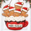 Gingerbread Christmas Decorations Merry Christmas Hanging Wooden Sign