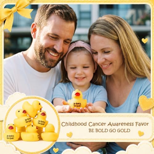 Thenshop 50 Pcs Childhood Cancer Awareness Bulk Duck Relief Favor