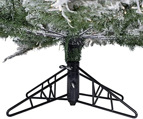 Vickerman 14' Flocked Sierra Fir Artificial Christmas Tree - Pure White LED Dura-Lit Lights - Snow Covered Faux Tree - Seasonal Indoor Home Decor - Snowy Christmas Tree - Faux Tree