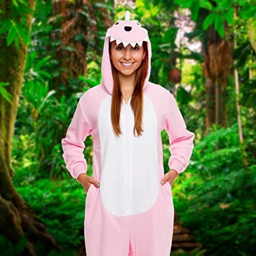 Funziez! Slim Fit Adult Onesie - Animal Costume - Plush Unisex Halloween One Piece Cosplay Suit for Women and Men