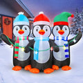 FunFanso 6 FT Christmas Inflatable Penguin Decoration with LED Lights