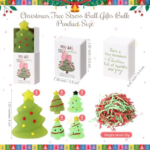 20 Sets Christmas Appreciation Gifts Tree Holiday Party Favors with Boxes