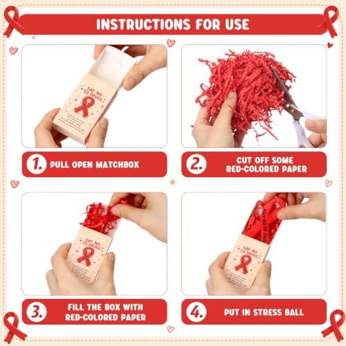Wettarn 30 Sets Red Ribbon Week Gifts Drug Free Party Favors with Boxes