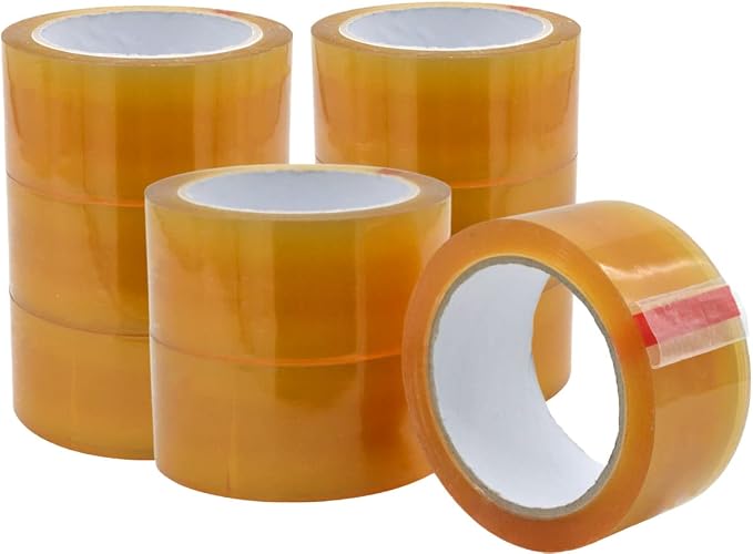 WOD BCST Biodegradable Packaging Tape, Clear, 2 inch x 72 yds (Pack of 9) Cellophane Stationery Eco Friendly Tape for Carton Sealing, Moving, Shipping, & Office