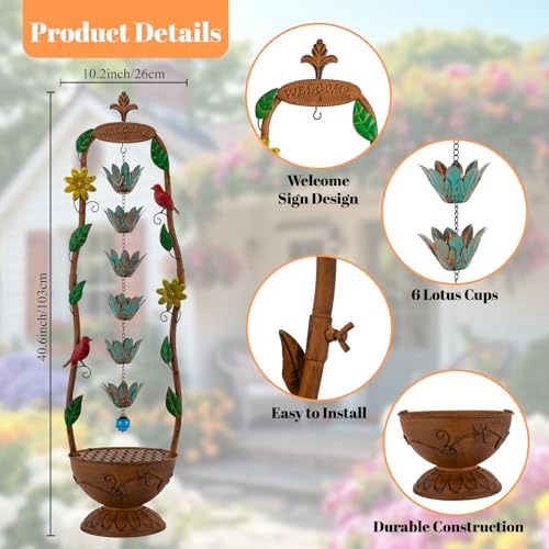 40.6" H Outdoor Tiered Water Fountain