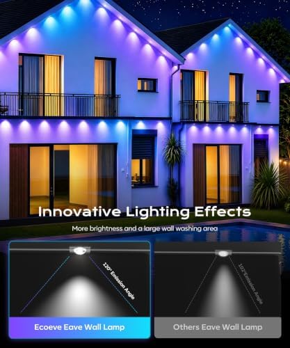 Permanent Outdoor Lights for House, 99ft Christmas RGB+IC Lights