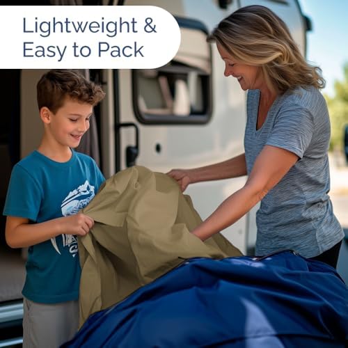 Short Queen Size 4 Piece Bed Sheet Set - RV Short Queen Sheets - Khaki