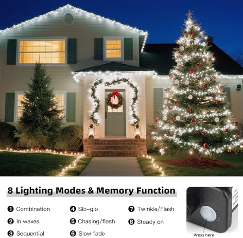 500 LED White Christmas Lights Christmas Tree Lights Outdoor