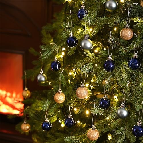 Valery Madelyn Small Christmas Tree Decorations Ball Ornaments 24ct 1.57"