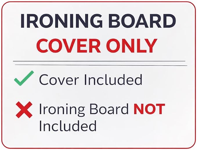 TIVIT Rectangular Ironing Board Cover for Sullivans Ironing Board - AlumiTek Coating, Thick Padding, Scorch Resistant, Elastic Edge, 59x22 - Made in Italy
