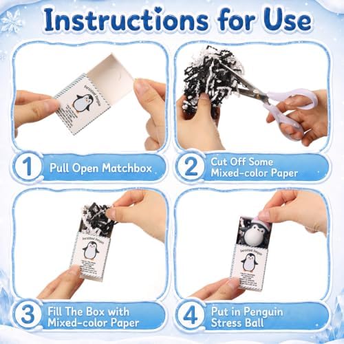 12 Sets Persistent Penguin Gifts Positive Party Favors with Boxes