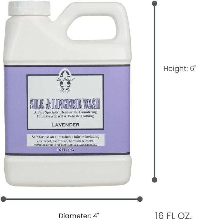 Le Blanc® Lavender Silk & Lingerie Wash – Luxury Laundry Cleanser for Delicates- 16 oz. (1 pack)