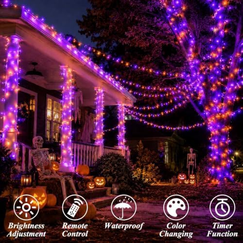 LitHome Color Changing Christmas String Lights Connectable, 66Ft 200 LED