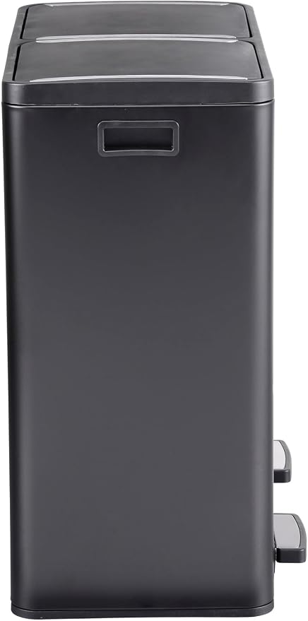 Step N' Sort The 18.5 Gallon Extra Large Capacity, Soft-Step, Dual Trash and Recycling Bin with Removable Inner Bins