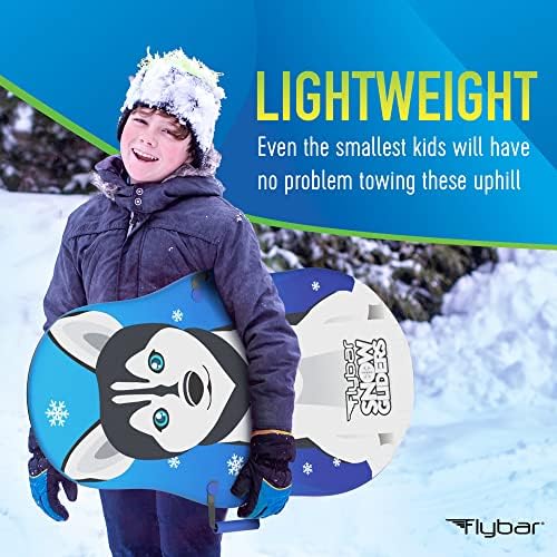Flybar Kids 36" Husky Dog Foam Toboggan Snow Sled with Slick Bottom & PE Core Build for Boys and Girls Ages 5+, Holds Up to 110 Lbs