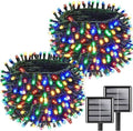 KAQ 2pack 200LED Solar String Lights Outdoor Waterproof Multicolor
