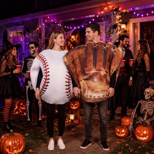 Liitrsh Halloween Baseball Costume Set for Adult Couples