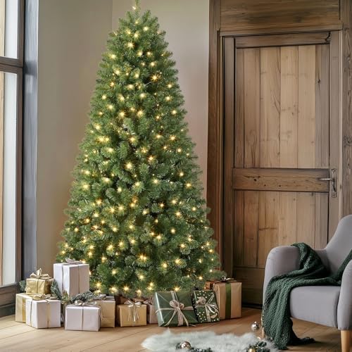 SHareconn 6.5ft Prelit Artificial Classic Spruce Christmas Tree