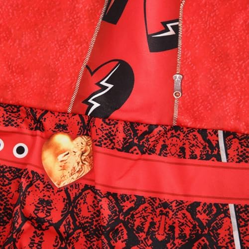 4-13 Years Rise of Red Girls Cosplay Costume Sets with, Role Playing Outfits Halloween Christmas Party