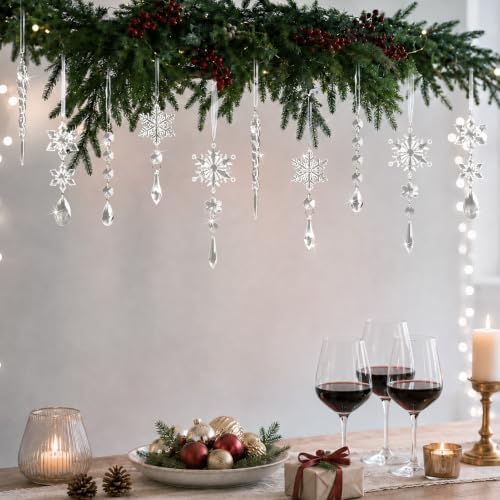 Crystal Ornaments for Christmas Tree Winter Wonderland Decorations