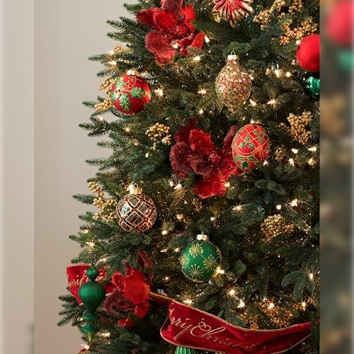 Balsam Hill Christmas Cheer Bauble Set - Old-World Holiday Treasures Vintage Ornaments, 35 Pieces for Tree Decorations
