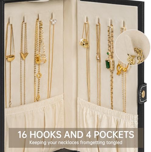AKOZLIN 6-Tier Jewelry Box Organizer 5 Drawers Storage Medium Black