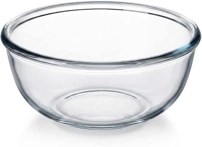 Large Glass Bowl,6 Quart Glass Mixing Bowl for Sourdough Bread Clear Breads Proofing Bowl Ideal for Kitchen Storage