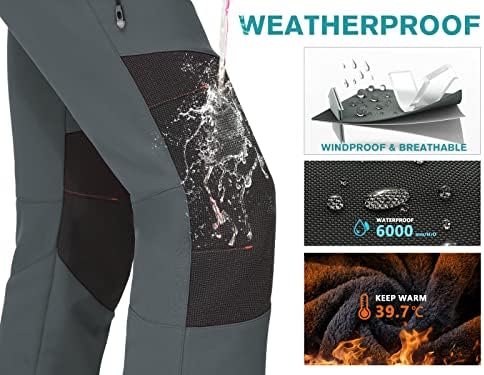 IUGA Snow Pants Womens Ski Waterproof Softshell Insulated Hiking Outdoor
