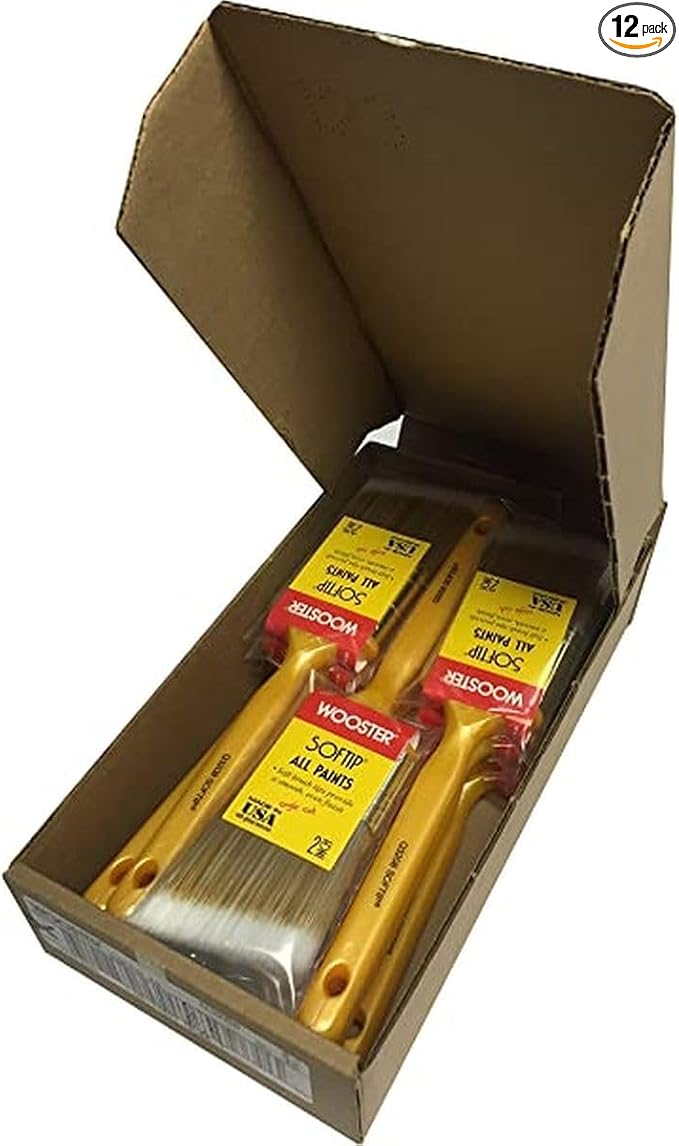 Wooster Brush Q3208-2 Softip Angle Sash Paintbrush, Pack of 12