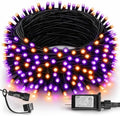 TW SHINE Halloween Lights, 200 LED 66FT Outdoor Halloween Lights Plug in with 8 Modes, Waterproof Light Outdoor, Indoor Decorations for Party Yard Haunted House Decor, Orange and Purple