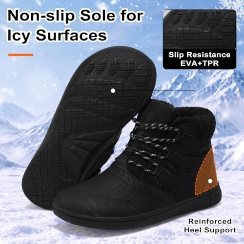 BARERUN Womens Waterproof Winter Snow Boots Lightweight Warm Ankle Booties