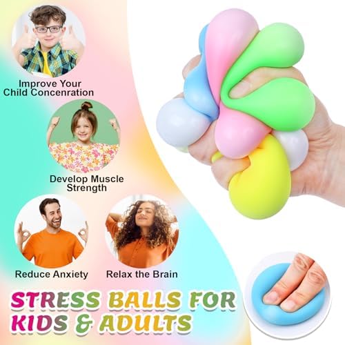 VISCOO 8 Pack Slow Rising Stress Ball,Stress Balls for Adults,Fidget Toys