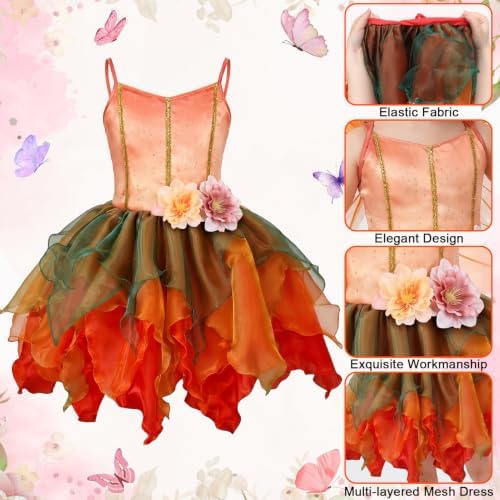 Latocos Fairy Dress Costume for Girls, Toddler Fairy Dress Butterfly Wings