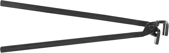 Blacksmith Railroad Spike Tongs for Holding Railroad Spikes, RR Head Railway Spike Pliers for Railroad Spike Forging (15 Inch)