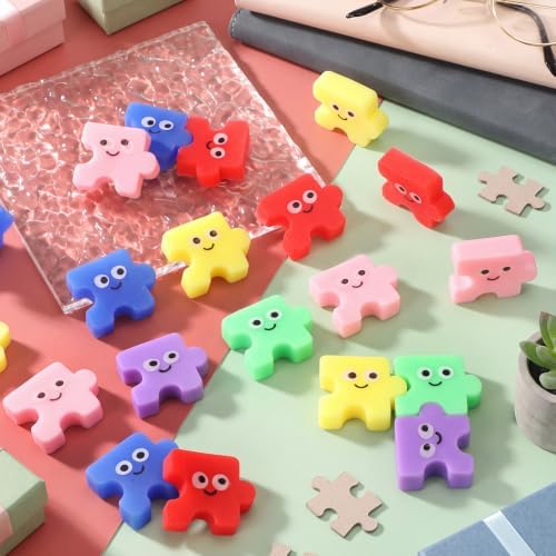 Thenshop 30 Pcs Puzzle Piece Ball 6 Colors Staff Appreciation Gifts