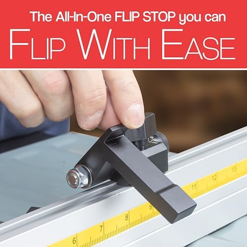 Precision Miter Gauge Micro Adjust Flip Stop Upgrade for the Fulton