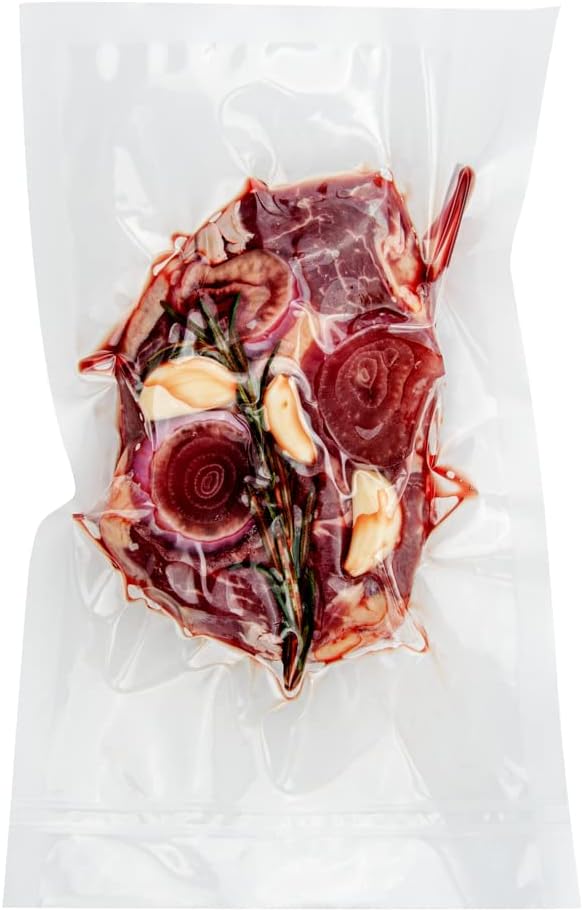 Restaurantware Fresh Hero 10 x 6 Inch Vacuum Sealer Bags 1000 Food Storage Bags - 3 mil Thick Microwavable Clear Plastic Sous Vide Bags Freezable For Storing Food Or Sous Vide Cooking