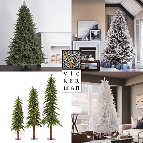 Vickerman 7.5' King Spruce Artificial Christmas Tree, Multi-Colored Dura-Lit LED Lights - Faux Christmas Tree - Seasonal Indoor Home Decor