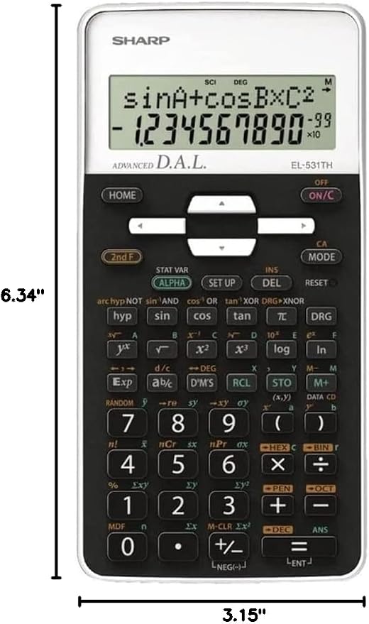 Sharp SH-EL531THBWH Scientific Calculator