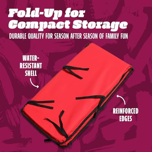 Flexible Flyer 57" Toboggan Sled Pad - Water-Resistant Red Cushion