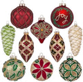 Valery Madelyn 10ct Christmas Glass Ornaments Tree Decorations Set