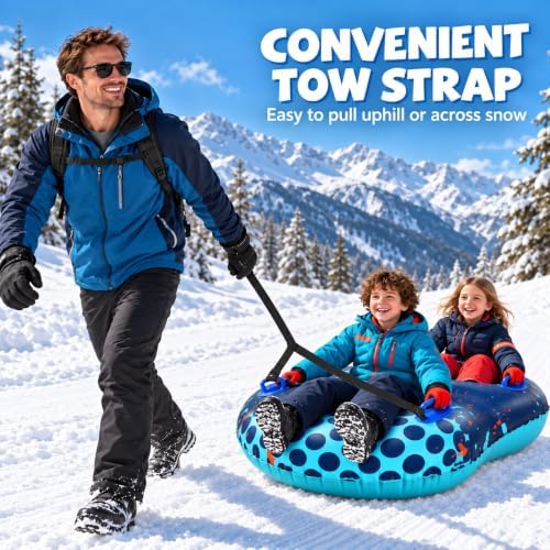 75 Inch Inflatable Snow Tube for 2 Persons