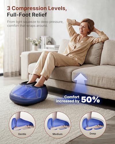 KNQZE Shiatsu Foot Massager with Heat for Plantar Fasciitis, FSA Eligible