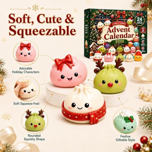 Christmas Squishies Advent Calendar 2029 Countdown for Adults