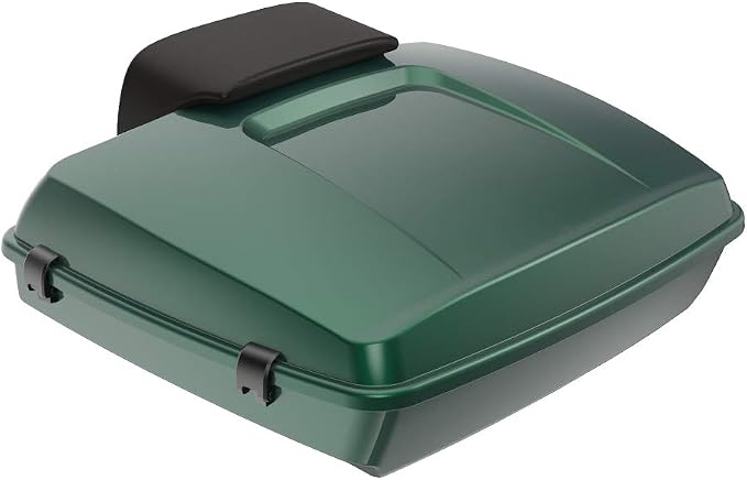 Advanblack Road Glide Tour Trunk Pack Deep Jade Pearl Razor Tour Trunk Pack Backrest Pad for '97-'25 Harley Touring Road King Street Glide Electra Glide CVO Models