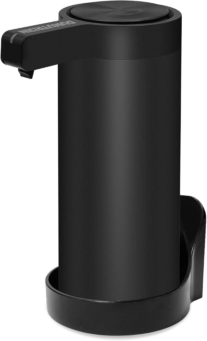 Touchless Automatic Soap Dispenser Stainless Steel with Sensor Infrared 9 oz Electric IPX5 Waterproof USB-C Charging Motion Sensor for Kitchen & Bathroom (Black)