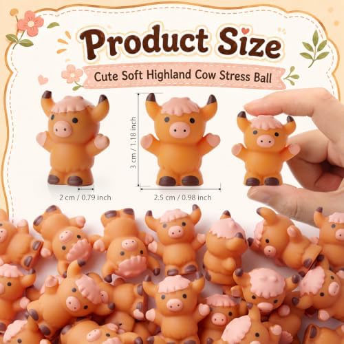 Thenshop 20 Pcs Cute Highland Cow Balls Positive Gifts Party Favors