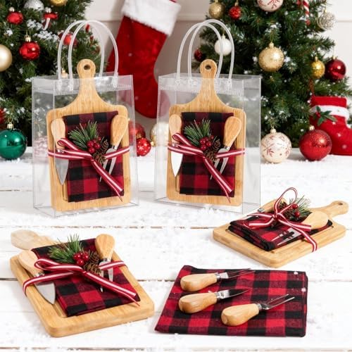 6 Set Christmas Cutting Board Gift Bulk Wooden Cheese Charcuterie Board