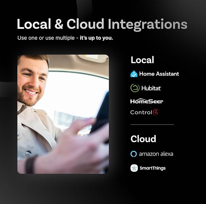 Smart Garage Door Opener blaQ - Works with Chamberlain/Liftmaster Security+ Openers - Local myQ Alternative - Alexa, SmartThings, Home Assistant, Hubitat, Control4, HomeSeer Integration