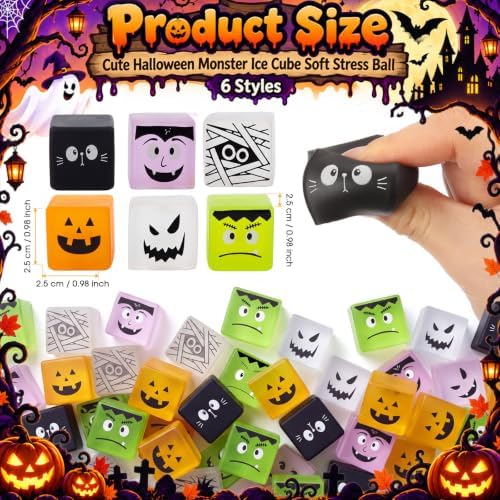 Thenshop 120 Pcs Halloween Ice Cube Balls Bulk Party Favors 6 Designs